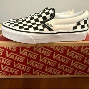 Vans Black and White Checkerboard Slip-Ons
